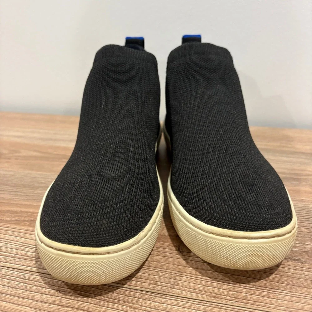 Rothy's The Chelsea Knit Slip On Sneaker Womens Black Size 7.5 Sustainable